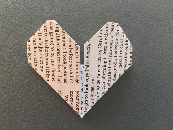 Segnaposto Matrimonio Cuore Origami